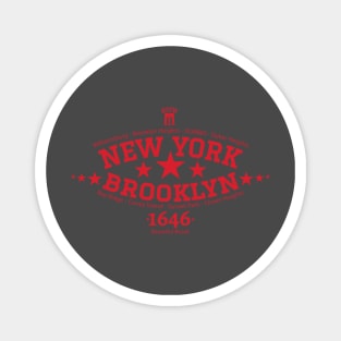 New York Brooklyn - Brooklyn Schriftzug - Brooklyn college style Logo Magnet